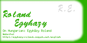 roland egyhazy business card