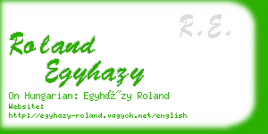 roland egyhazy business card